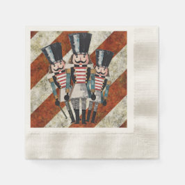 Nussknacker Soldaten Streifen Serviette