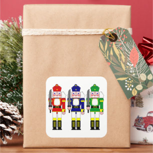 Nussknacker Soldaten Weihnachten Quadratischer Aufkleber