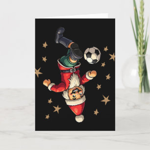 Nussknacker spielt Fußball Weihnachten Xmas Kinder Karte