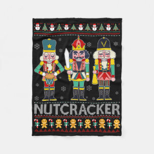 Nussknacker-Squad-Shirt Lustiges hässliches Weihna Fleecedecke