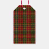 Nussknacker-Teddybär-Tartan-Weihnachtskariert  Geschenkanhänger (Rückseite)