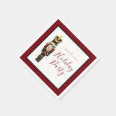 Nussknacker Traditionelles Weihnachtsfest Rot Serviette (Ecke)