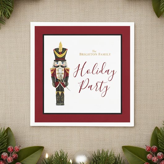 Nussknacker Traditionelles Weihnachtsfest Rot Serviette
