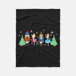 Nussknacker-Truppe-Ballett-Tanz-Frohe-Weihnachten- Fleecedecke