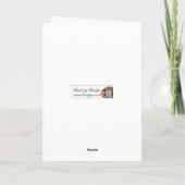 Nussknacker u. Pointsettia Feiertagskarte (Rückseite)