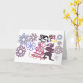 Nussknacker und Ballett Winter Karte (Gelbe Blume)