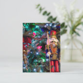 Nussknacker und Ornamente Feiertagspostkarte (Stehend Vorderseite)