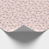 Nussknacker und Walnüsse - Rosa Geschenkpapier (Ecke)