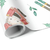 Nussknacker-Wasserfarbe Geschenkpapier (Rolleneckpunkt)
