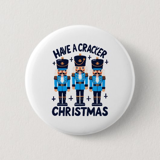 Nussknacker Weihnachten Button (Vorderseite)