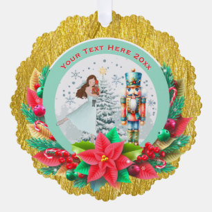 Nussknacker-Weihnachten, Familien-Feiertags-Andenk Ornament Karte