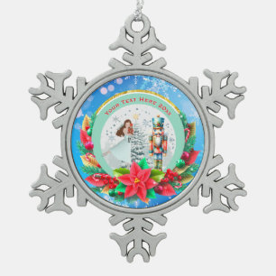 Nussknacker-Weihnachten, Familientraditionsgeschen Schneeflocken Zinn-Ornament