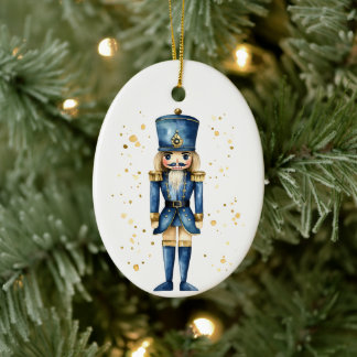 Nussknacker-Weihnachten Minimalistischer Familienu Keramik Ornament