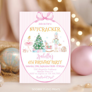 Nussknacker Weihnachten Rosa Mädchen Geburtstagsfe Einladung