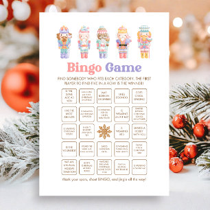 Nussknacker-Weihnachts-Bingo-Spiel Feiertagskarte