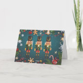 Nussknacker-Weihnachts-Grußkarten Karte (Rückseite)