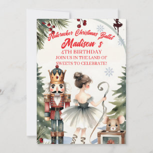 Nussknacker-Weihnachtsballett-Geburtstag Einladung
