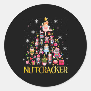 Nussknacker Weihnachtsbaum Ballett Tanz Frauen Kin Runder Aufkleber