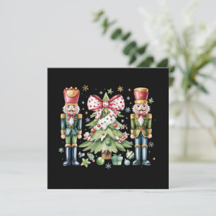 Nussknacker-Weihnachtsbaum-Schleife-Feiertagsgesch Feiertagskarte