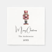 Nussknacker-Weihnachtsdinnerparty Serviette (Vorderseite)