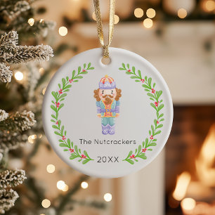 Nussknacker-Weihnachtsfoto Keramik Ornament