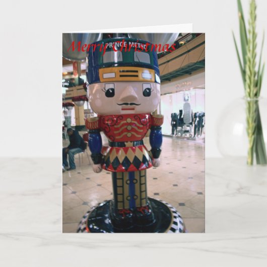 Nussknacker-Weihnachtskarte Feiertagskarte (Vorderseite)