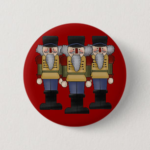 Nussknacker-Weihnachtsknopf Button