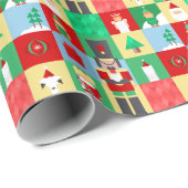 Nussknacker-WeihnachtsPackpapier Geschenkpapier (Rolleneckpunkt)