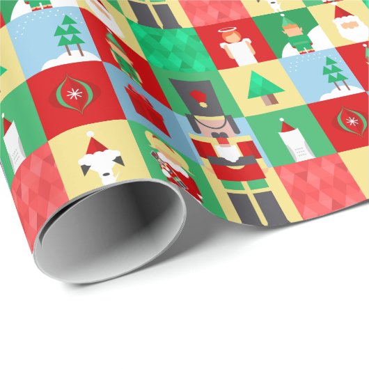 Nussknacker-WeihnachtsPackpapier Geschenkpapier (Rolleneckpunkt)