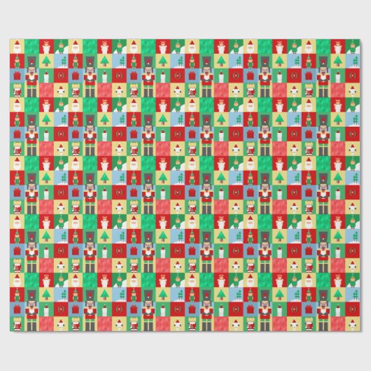 Nussknacker-Weihnachtspapier Geschenkpapier (Flach)