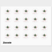 Nussknacker-Weihnachtssticker Runder Aufkleber (Blatt)