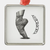 Nussknacker-Weihnachtsverzierung Silbernes Ornament (Vorne)