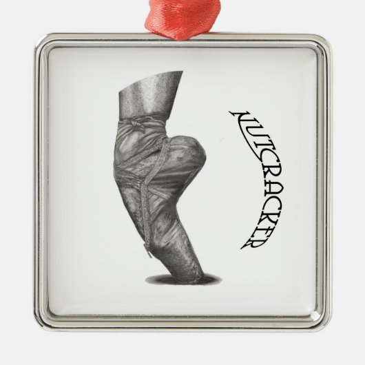 Nussknacker-Weihnachtsverzierung Silbernes Ornament (Vorne)