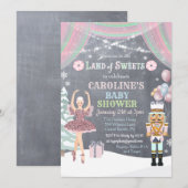 Nussknacker Zuckerpflaume Baby Shower Einladung (Vorne/Hinten)