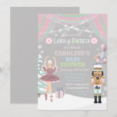 Nussknacker Zuckerpflaume Baby Shower Einladung (Vorne/Hinten)