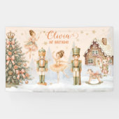 Nussknacker Zuckerpflaumenfee 1. Geburtstagsdekora Banner (Horizontal)
