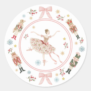 Nussknacker Zuckerpflaumenfee Baby Shower Runder Aufkleber