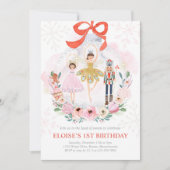 Nussknackland von Süßigkeiten Zuckerpflaume Rot Einladung (Vorderseite)