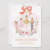 Nussknackland von Süßigkeiten Zuckerpflaume Rot Einladung (Vorderseite)