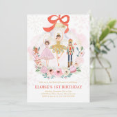 Nussknackland von Süßigkeiten Zuckerpflaume Rot Einladung (Stehend Vorderseite)