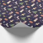 Nussknackmarinade | lila Weihnachten Geschenkpapier (Ecke)