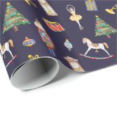 Nussknackmarinade | lila Weihnachten Geschenkpapier (Rolleneckpunkt)