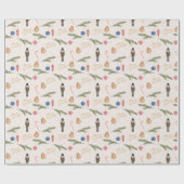 Nussknackrosa Geschenkpapier (Flach)