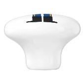 Nussknopftür und Schublade ziehen Knopf Keramikknauf (Seitenansicht)