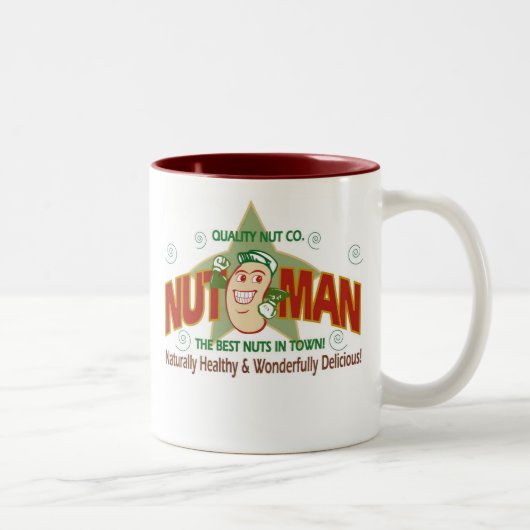 Nussmannlogo Zweifarbige Tasse (Rechts)