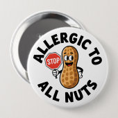 Nut-Allergie-Warnung Button (Vorne & Hinten)