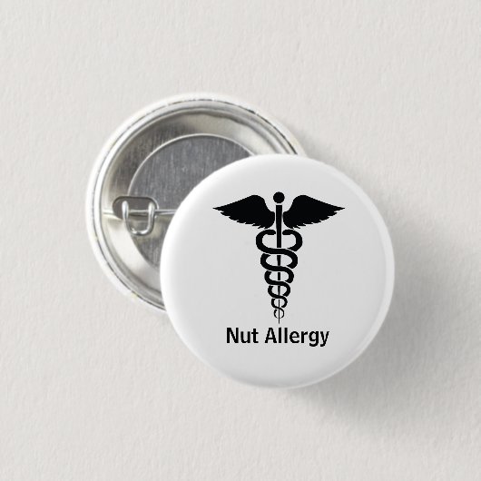 Nut Allergy Alert Button (Vorne & Hinten)