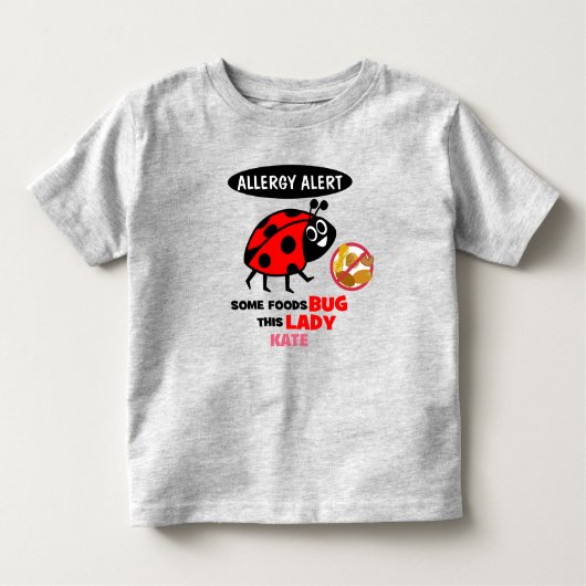 Nut Allergy Alert Ladybug Shirt (Vorderseite)