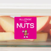 Nut Allergy Colorful Waterproof Square Sticker (Befestigt)