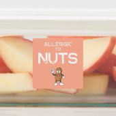 Nut Allergy Colorful Waterproof Square Sticker (Befestigt)